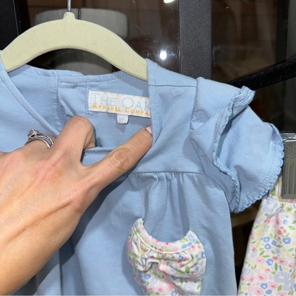 Oaks Apparel spring florals set ruffle top baby girl bloomers baby girl print - Picture 5 of 8